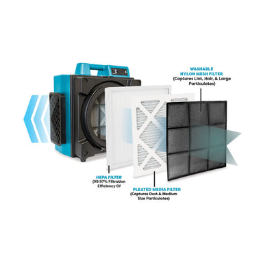 XPOWER X-3400 HEPA Filtered Air Purifier Scrubber Filters