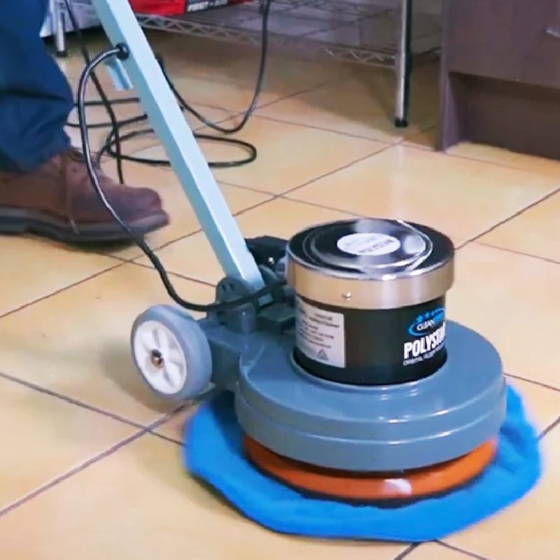 Cleanstar Polystar PS-015 15-inch Orbital Floor Polisher and Cleaner Action