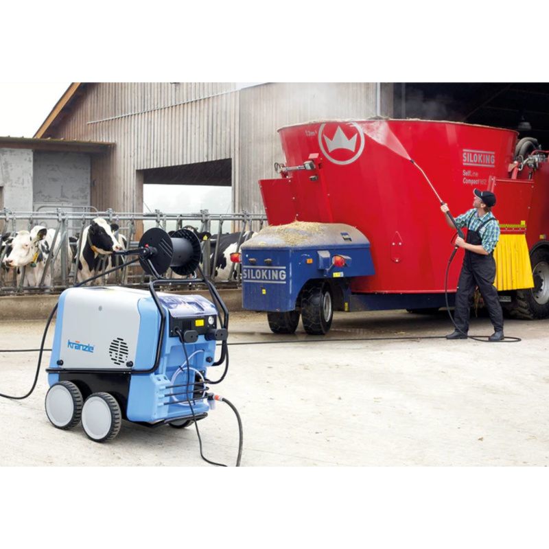 Kranzle Therm-RP1200 Electric Hot Water Pressure Washer Used on Farm