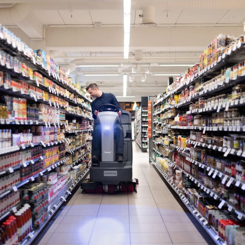 Nilfisk SC4000 Mid Sized Ride On Scrubber Supermarket
