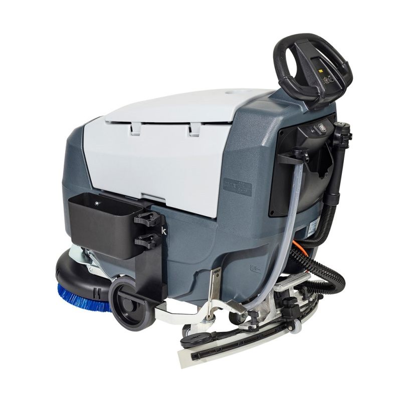Nilfisk SC401 Mid Sized Walk Behind Scrubber Dryer Back Angle View