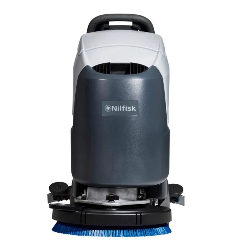 Nilfisk SC500 Mid Sized Walk Behind Scrubber Dryer Front View