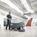 Nilfisk SC800 Large Walk Behind Scrubber Dryer Action In Office