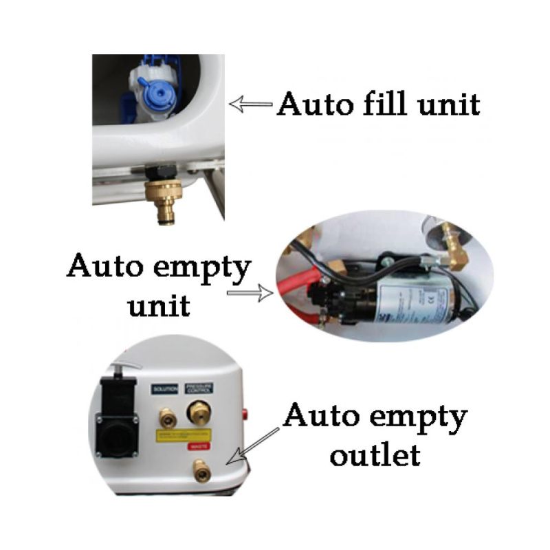 Polivac Terminator Plus Auto Fill and Empty Carpet Extractor Features