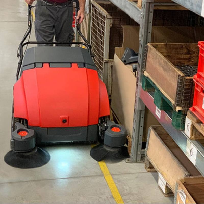 Stolzenberg TS900E Battery Floor Sweeper In Use