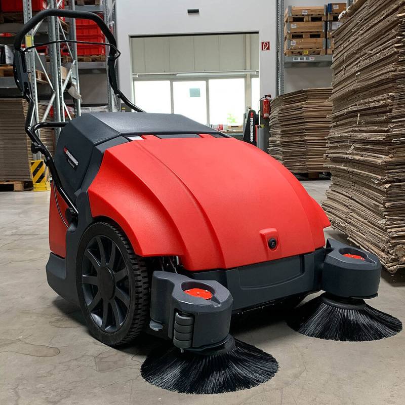 Stolzenberg TS900E Twinsweep Battery Floor Sweeper Warehouse View