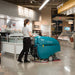 Tennant 500E Walk Behind Floor Scrubber In Supermarket