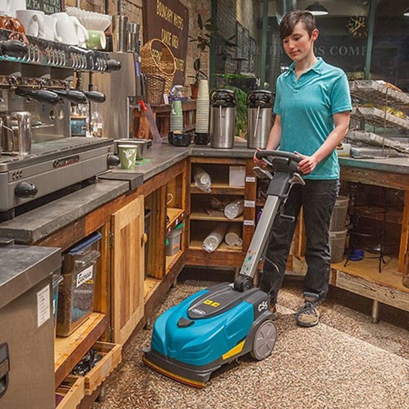 Tennant CS5 Micro Floor Scrubber Action