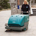 Tennant S10 Walk Behind Battery Sweeper Action