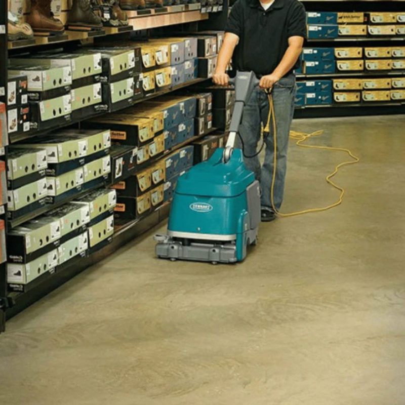 Tennant T1 Compact Floor Scrubber Action