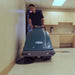 Tennant S7 Walk Behind Battery Sweeper Front View In Use