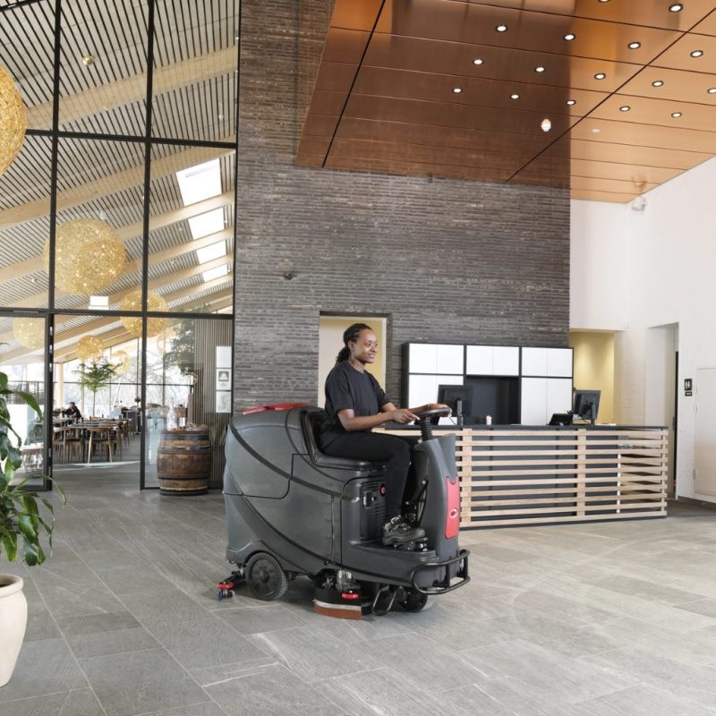 Viper AS850R Ride On Scubber Office Reception